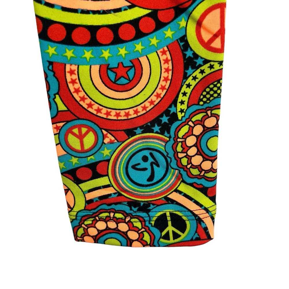 Zumba Wear Leggings Women Size XS Multicolor Hippie Peach - Feel Good Dance Good - Picture 4 of 11